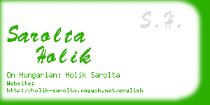 sarolta holik business card